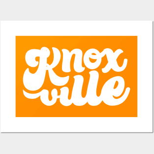 Knoxville Script - White + Orange Posters and Art